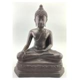 Antique Thai Bronze Buddha Shakyamuni Statue.
