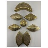 7 Antique/Vintage Indian Brass Betel Nut Boxes.