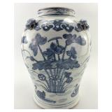 Antique Chinese Blue & White Porcelain Vase.