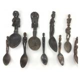 9 Ifugao Hand Carved Wooden Spoons.