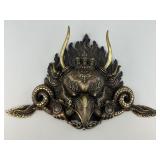 Tibetan Buddhist Brass Garuda Mask.