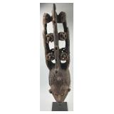 Nigeria, African Igbo Maiden Spirit Helmet Mask.