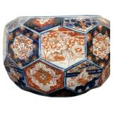 Antique Japanese Imari Porcelain Faceted Bowl.