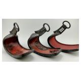 Three 18th Century Japanese Abumi Stirrups.