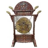 Chinese Imperial Dojo Dragon Drum with Stand.