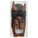 Filipino Carved Wood Bakunawa Demon Mask.