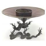 Japanese Bronze Meiji Period Usubata Vase.