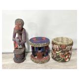 3 Various African Tribal Beadwork items.