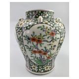 Antique Chinese Famille Verte Porcelain Vase.