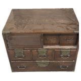 Antique Japanese Keyaki Tansu Chest.