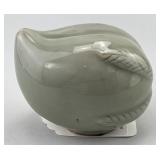 Japanese Celadon Glaze Peach-Form Water Coupe.