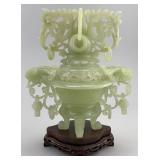 Japanese Showa Period Kouro Jade Censer.