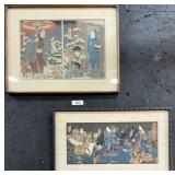 2 Edo Period Framed Japanese Woodblock Prints.
