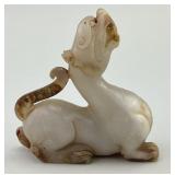 Chinese Nephrite Jade Auspicious Beast Carving.