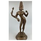 Vintage India Bronze Ardhanarishvara Statue.