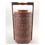 Antique Burmese Lacquered Tiffin Box.