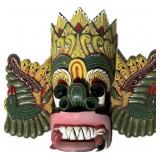 Balinese Hand Carved & Painted Barong Mask.