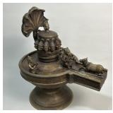 Vintage Indian Brass Lord Shivling Sculpture.