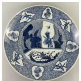 Antique Chinese Blue & White Porcelain Charger.