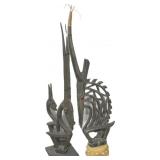 Bamana Ci Wara Antelope Carved Wood Headdress.