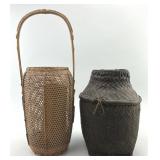 Antique Bamboo Ikebana & Bogohan Baskets.