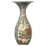 Antique Japanese Imari Porcelain Temple Vase.