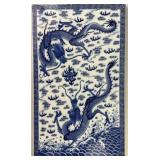 Antique Chinese Blue and White Porcelain Plaque.