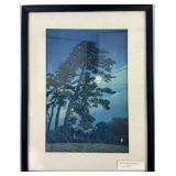 Kawase Hasui Moon Over Magome Woodblock.