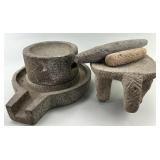 Japanese Milling Stone, Pre-Columbian Metate.