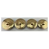 4 Antique Asian Etched Brass Kulintang Gongs.