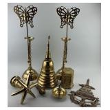 Miscellaneous Vintage Brass Lot, Lighting Devices.