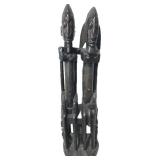 Dogon Carved Hardwood Primordial Couple Sculpture.