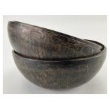 3 Antique Tibetan Mixed-Metal Singing Bowls.
