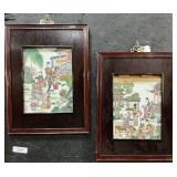 Pair of Chinese Famille Rose Porcelain Plaques.