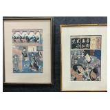 2 Framed Japanese Edo Period Woodblock Prints.