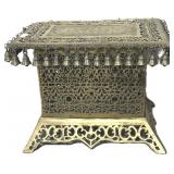 Vintage Hindu Brass Chowki Stool.