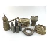 Lot of Antique/Vintage Brass/Bronze Vessels.