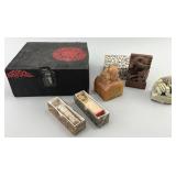 Group of Asian Carved Stone Seal Stamps.
