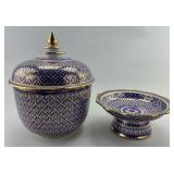2 Modern Traditional Thai Porcelain Benjarong