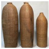 3 Vintage South Asia Roshni Baskets.