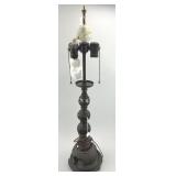 Middle Eastern Cast Metal Candle Pillar.