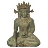 Antique Bronze Akshobhya Buddhist Statue.