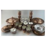 Lot of Vintage Turkish Copper Tablewares.