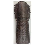 Antique Hanakago Woven Bamboo Flower Basket.