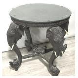 Antique Anglo-Indian Carved Elephant Table.