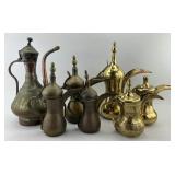 7 Middle Eastern Dallah Coffee Pots.