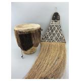 African Drum & Cubeo Ceremonial Dance Mask.