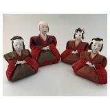 4 Antique Japanese Hina-ningyo Dolls.