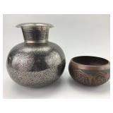 India Kalasha Pot & Tibetan Singing Bowl.