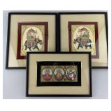 3 Framed Antique Indian Tanjore Paintings.